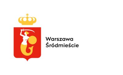 Logo Dzielnicy Warszawa Śródmieście, Syrenka ze złotym ogonem na czerwonym tle